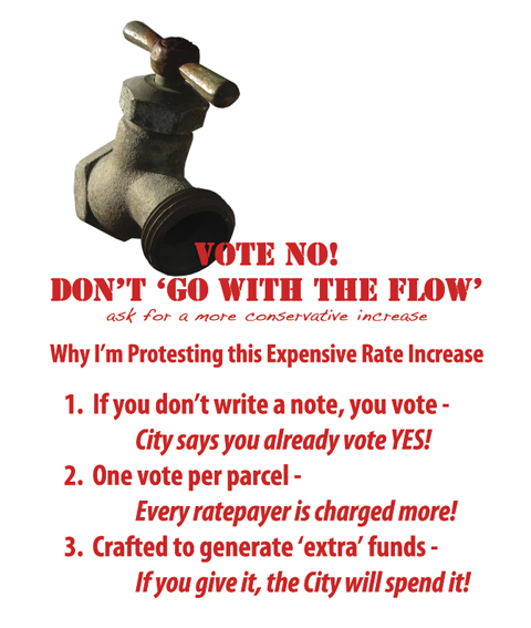 Vote NO - Cash Water Faucet Turned Off